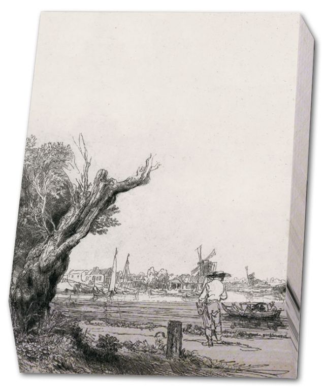 Memo blocnote: De Omval, Rembrandt van Rijn, Museum Het Rembrandthuis