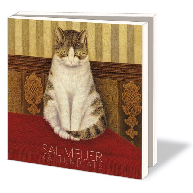 Kaartenmapje met env, vierkant: Katten-Cats, Sal Meijer, JHM