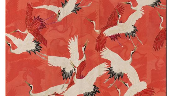 Placemat: Woman haori with Red and White Cranes, Collection Rijksmuseum Amsterdam