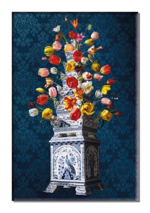 Koelkastmagneet: Bloemstilleven met Tulpenvaas, Roman Reisinger