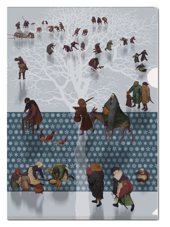 L-mapje A4 formaat: Volkstelling te Bethlehem, Pieter Bruegel, KMSK