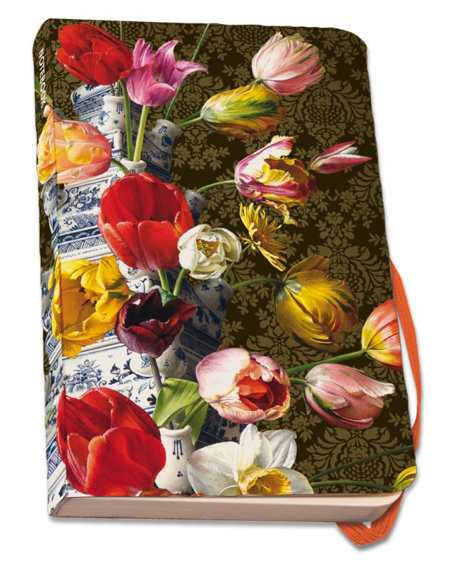 Notitieboek A6, zachte kaft: Bloemstilleven met Tulpenvaas, Roman Reisinger