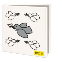 Kaartenmapje met env, vierkant: Vredesduif, Dick Bruna, Amnesty International