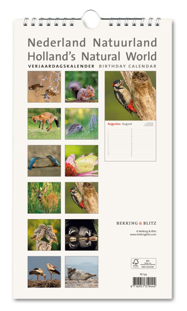 Verjaardagskalender: Nederland Natuurland