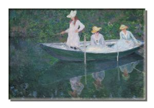 Koelkastmagneet: In de boot bij Giverny, Claude Monet, Kunstmuseum Den Haag