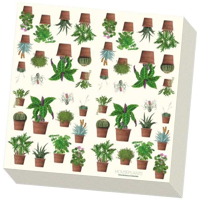 Servetten: Houseplants, Kelly van Koppenhagen, Hortus Botanicus Amsterdam