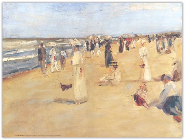 Poster: Strandbild Noordwijk, Max Liebermann