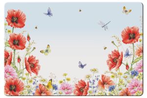 Placemat: Klaprozen, Janneke Brinkman-Salentijn