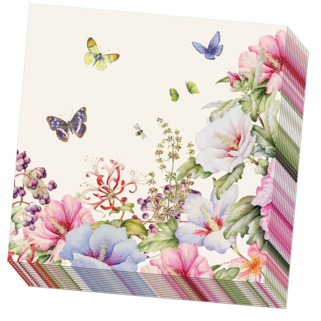 Servetten: Hibiscus, Janneke Brinkman-Salentijn