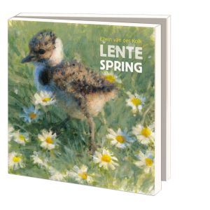 Kaartenmapje met env, vierkant: Lente, Elwin van der Kolk, Vogelbescherming