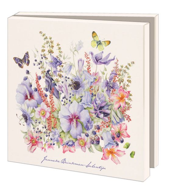 Kaartenmapje met env, vierkant: Hibiscus, Janneke Brinkman-Salentijn