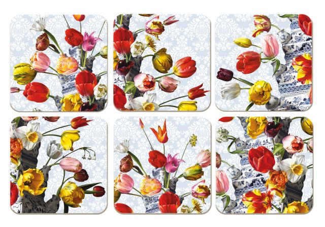 Onderzetters: Bloemstilleven met Tulpenvaas, Roman Reisinger