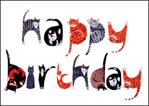 Happy birthday in cats