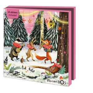 Kaartenmapje met env, vierkant: Winter Woodland Parade, Miriam Bos