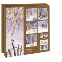 Kaartenmapje met env, vierkant: Snowy Forest, Rachel McNaughton