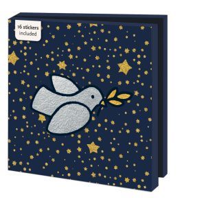 Kaartenmapje met env, vierkant: Vredesduif en Engel, Dick Bruna