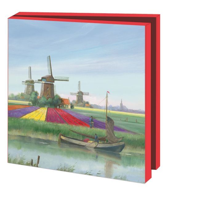 Kaartenmapje met env, vierkant: Tulipfields, Sietse Wiersma