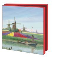 Kaartenmapje met env, vierkant: Tulipfields, Sietse Wiersma