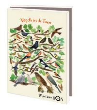 Kaartenmapje met env, klein: Vogels in de tuin, Miriam Bos