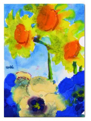 L-mapje A4 formaat: Drei gelbe Dahlien, Emil Nolde, Nolde Museum