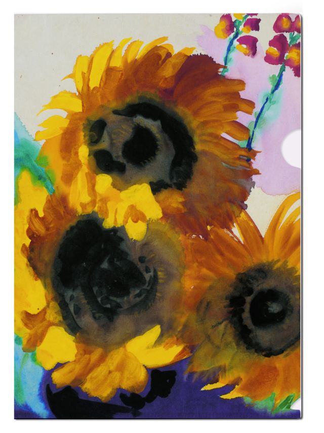 L-mapje A4 formaat: Drei gelbe Sonneblume , Emil Nolde, Nolde Museum