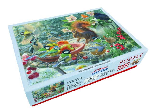 Puzzel (1.000 stukjes): A Robin’s Winter, Elwin van der Kolk, Vogelbescherming Nederland