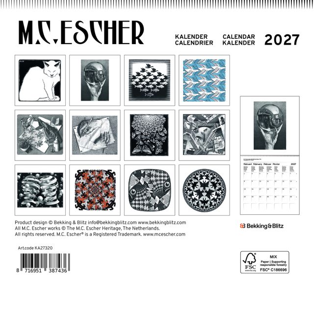 M.C. Escher mini maandkalender 2027