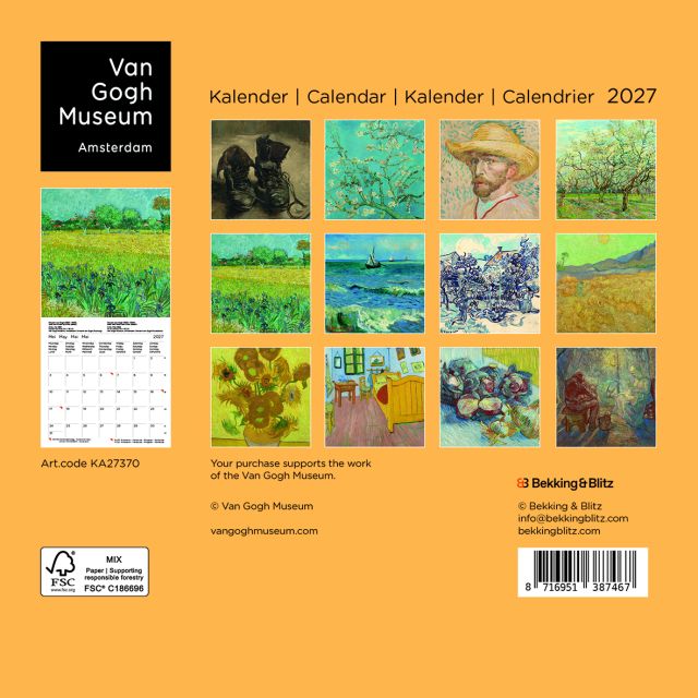 Van Gogh mini maandkalender 2027