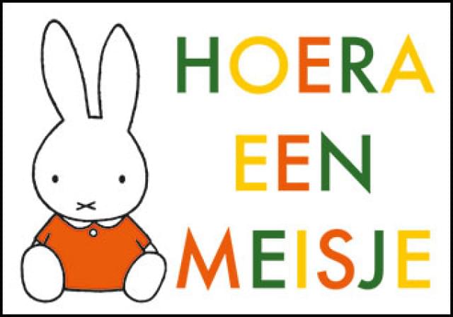 Nijntje - Miffy - Hoera een meisje/L, Dick Bruna