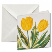 Kaartenmapje met env, vierkant: Tulips, Museum de Zwarte Tulp