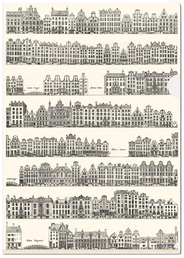 L-mapje A4 formaat: Grachtenhuizen, Caspar Philips Jacobszoon