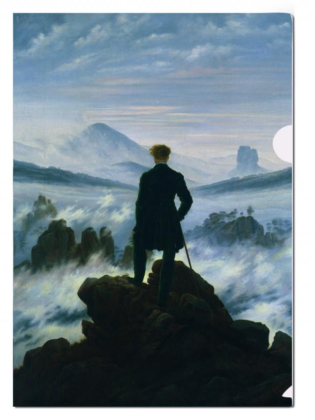 L-mapje A4 formaat: Wanderer über dem Nebelmeer, Caspar David Friedrich, Hamburger Kunsthalle