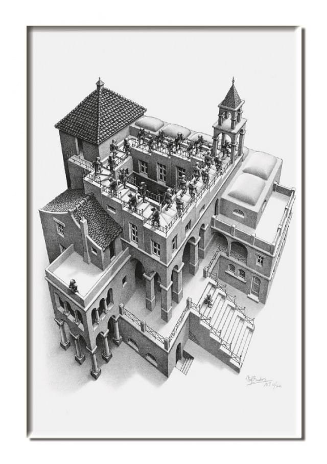 Koelkastmagneet: Ascending and Descending, M.C. Escher