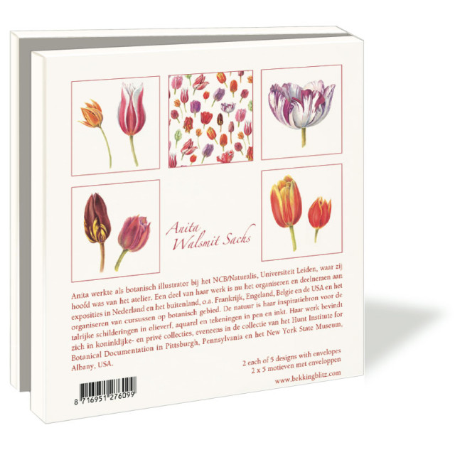 Kaartenmapje met env, vierkant: Collage of Tulips, Anita Walsmit Sachs