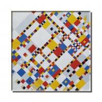 Koelkastmagneet: Victory Boogie Woogie, Piet Mondriaan, Kunstmuseum Den Haag