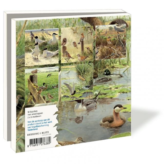 Kaartenmapje met env, vierkant: Vogelbescherming Nederland, Elwin van der Kolk