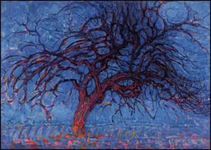 Avond: De rode boom, Piet Mondriaan, Gemeente Museum Den Haag