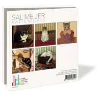 Kaartenmapje met env, vierkant: Katten-Cats, Sal Meijer, JHM