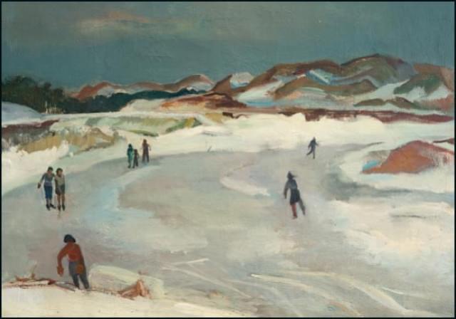 IJsbaan in de duinen, Harrie Kuijten, Collectie Kranenburgh