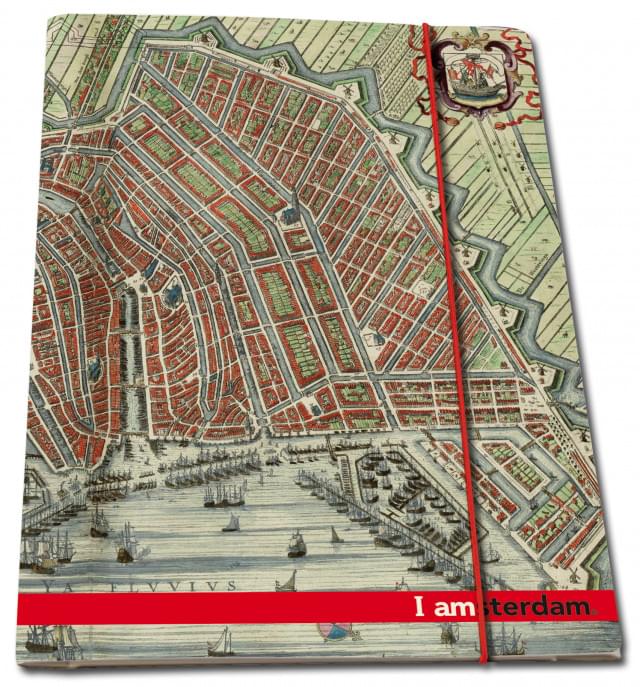 Portfoliomap A4: Kaart Amsterdam, Iamsterdam
