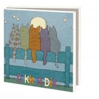 Kaartenmapje met env, vierkant: Katten, Dikkie Dik