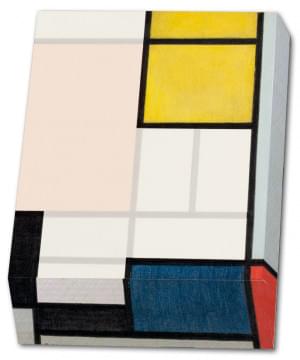 Memo blocnote: Compositie met groot rood vlak, Piet Mondriaan, Gemeente Museum Den Haag