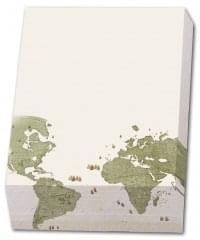 Memo blocnote: Wandkaart van de wereld door Joan Blaeu, Het Scheepvaartmuseum