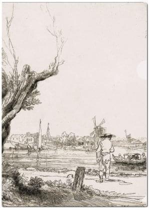 L-mapje A4 formaat: De Omval, Rembrandt van Rijn, Museum het Rembrandthuis