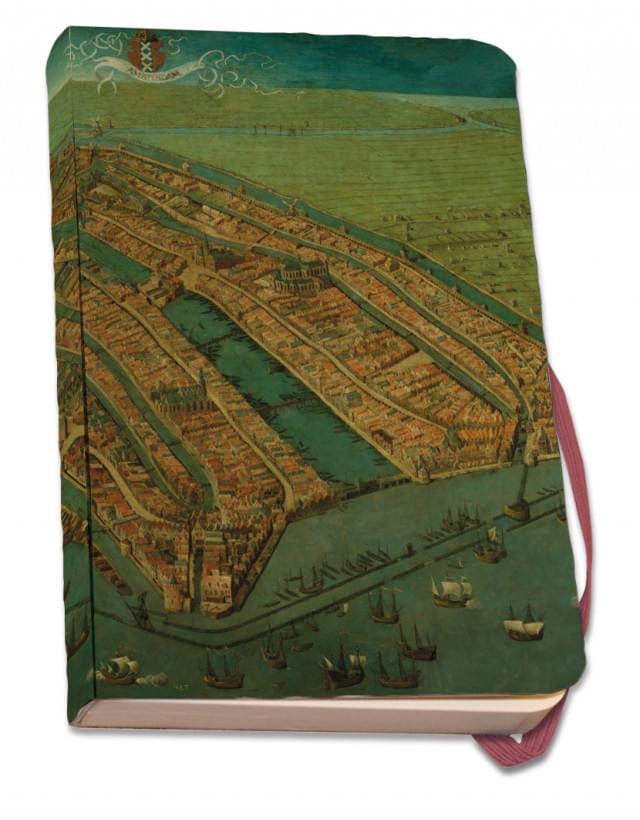 Notitieboek A6, zachte kaft: Map of Amsterdam, Cornelis Anthonisz. Amsterdam Museum