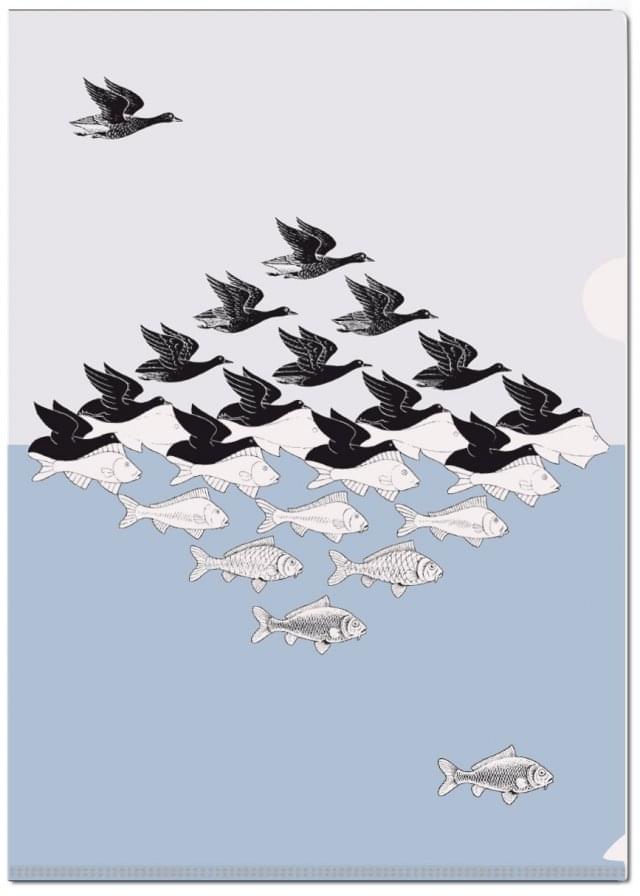 L-mapje A4 formaat: Lucht en Water, M.C. Escher