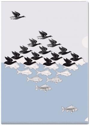 L-mapje A4 formaat: Lucht en Water, M.C. Escher