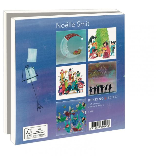 Kaartenmapje met env, vierkant: Kerst, Noëlle Smit