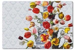 Placemat: Bloemstilleven met Tulpenvaas, Roman Reisinger