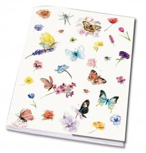 Schrift A5: Vlinders & bloemen, Michelle Dujardin